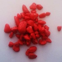 PEBBLES WATER COLORED DECORATIVE RED 10-20 CHILLES OF PRODUCTION 